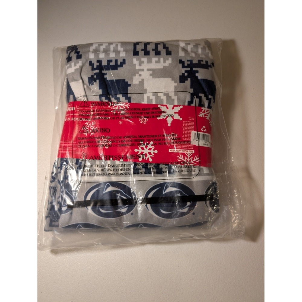 Penn State Nittany Lions Pajama Set Men's Large Crew Neck Holiday Theme - Picture 2 of 3